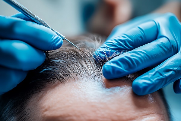 técnicas de injerto capilar - especialista realizando un injerto de cabello